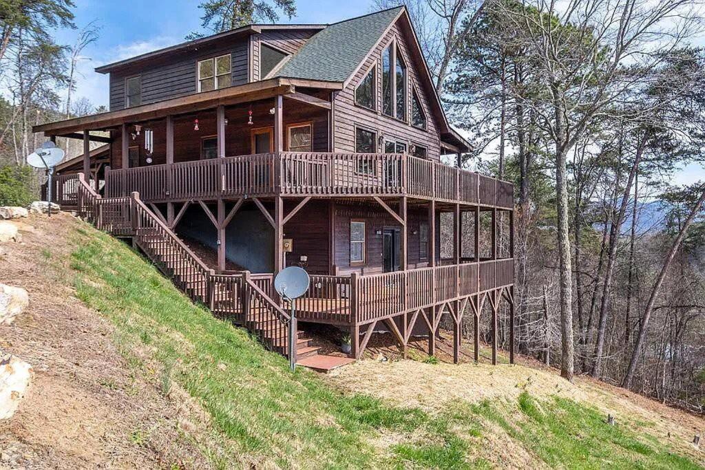 Mistletoe Cabin- Private Cabin W Views, Hottub, Pet Friendly Murphy Exterior foto